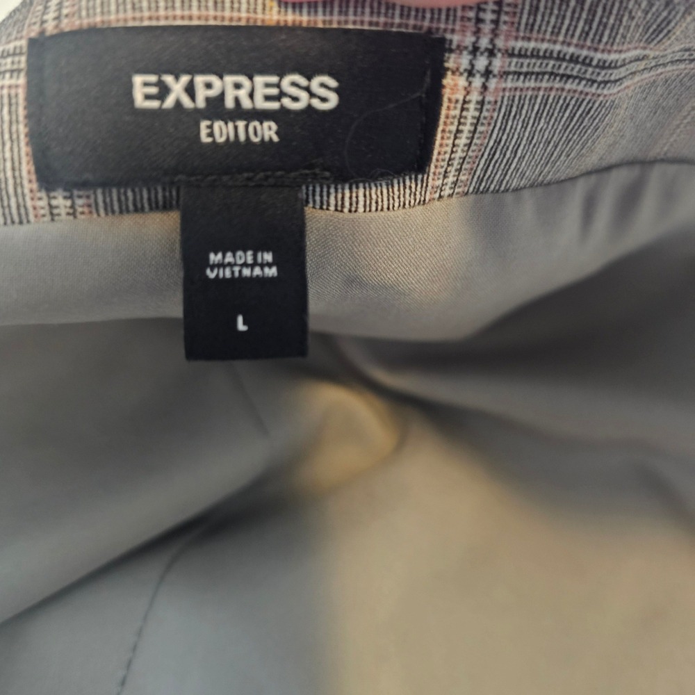 Express large vest grey women button up office casual academia classic - Picture 7 of 10